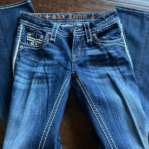 rock revival bootcut western jeans almost brand new condition